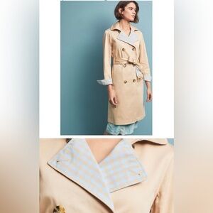 Anthropologie Tan Trench Coat size XS